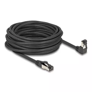Network Cable DeLOCK RJ45 Cat.8.1 90° downwards angled / straight 10 m black