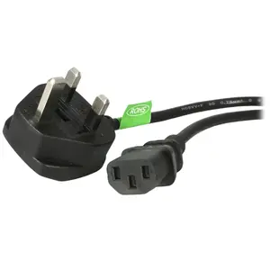 Кабель питания для компьютера StarTech PXT101UK 1.8 м BS 1363 - C13 18AWG 10A 250V черный