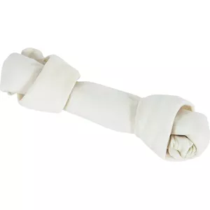 Жевательная кость ZOLUX Knotted White Bone 140 г — твёрдое зубное лакомство со вкусом говядины для средних пород (250 мм)