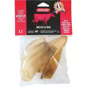 Лакомство для собак ZOLUX Beef ear 40 г — натуральный жевательный ухо для ухода за зубами, 40 г, белок 78% жир 3,1%