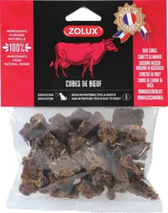 Лакомство для собак ZOLUX говяжные кубики 150 г – натуральное угощение