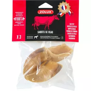 Жевательная лакомство для собак ZOLUX Calf hooves 90 г — одиночная упаковка, монопротеин, говяжий вкус