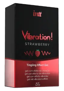 Intt Vibration Strawberry 15 ml – stimulating gel with vibrating, pulsating and warming effect