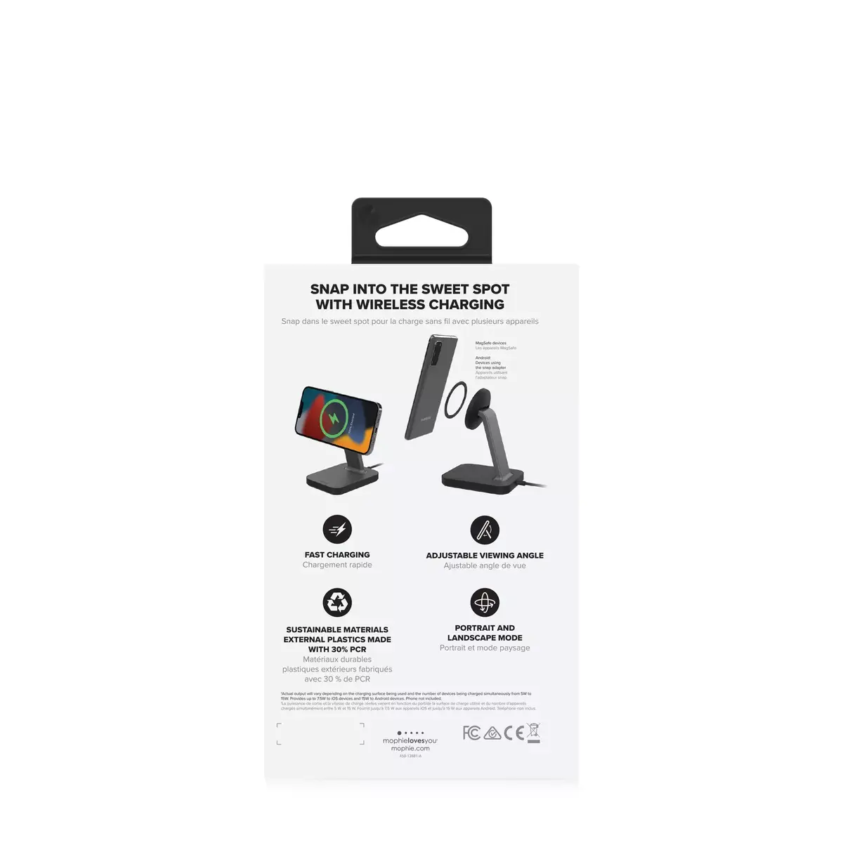 mophie UNV WRLS-snap+ stand — беспроводная зарядная подставка Photo 4