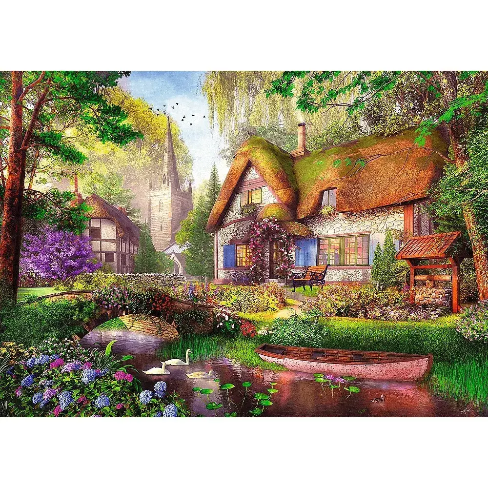 Puzle TREFL Puzzle 1000 gab. Premium Adorable Cottage Photo 2