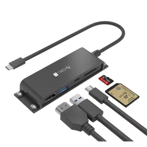 Laptop dock Techly IADAP-USBC-935 Wired USB 3.2 Gen 1 Type-C Black