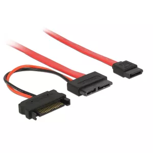 SATA kabelis DeLOCK 0.3m Sarkans
