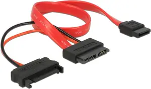 SATA kabelis DeLOCK 0.3m Sarkans