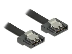 DeLOCK 83843 1m SATA III SATA 7-pin uz SATA 7-pin Male/Male Melns Kabelis
