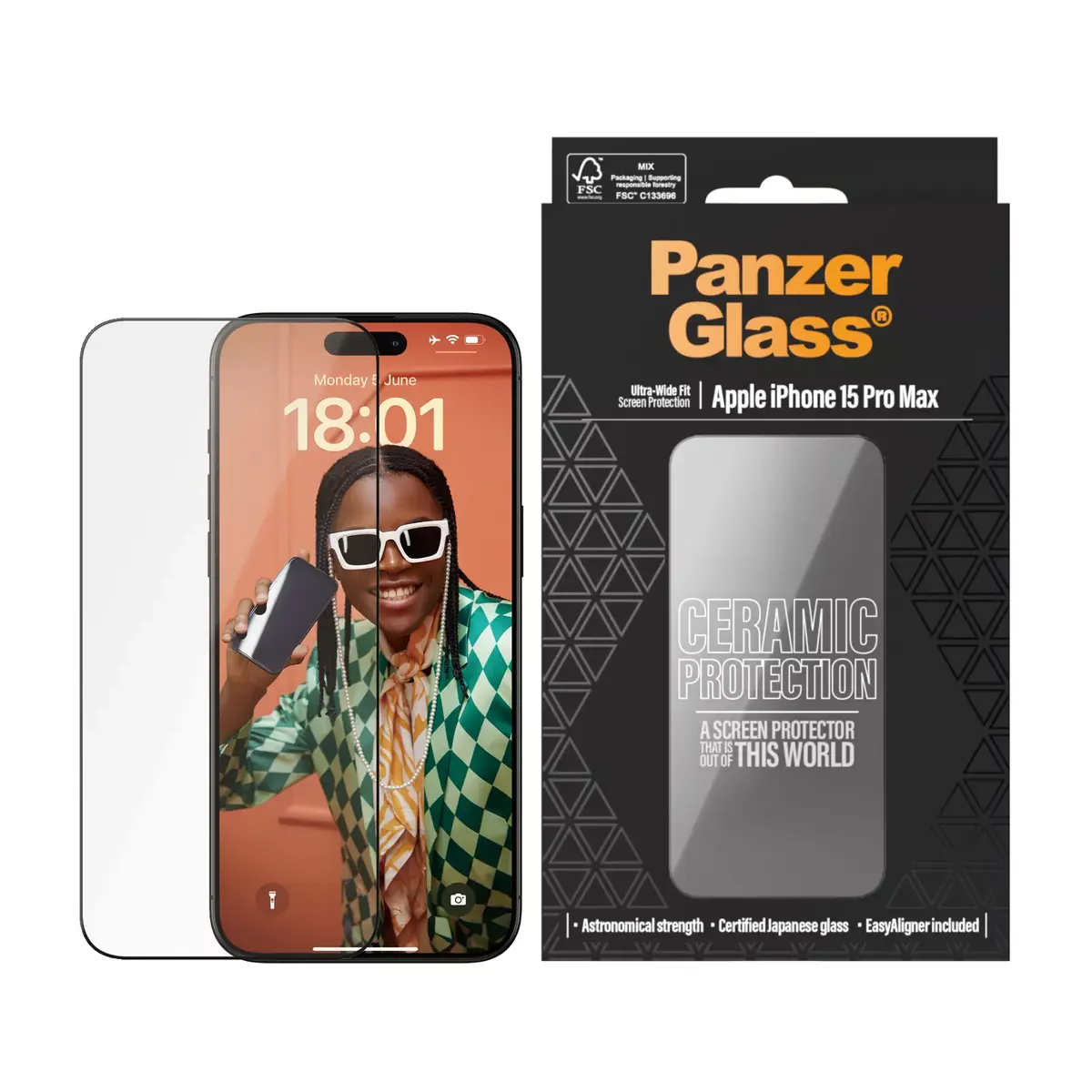Керамическая Защита PanzerGlass iPhone 15 Pro Max Photo 2