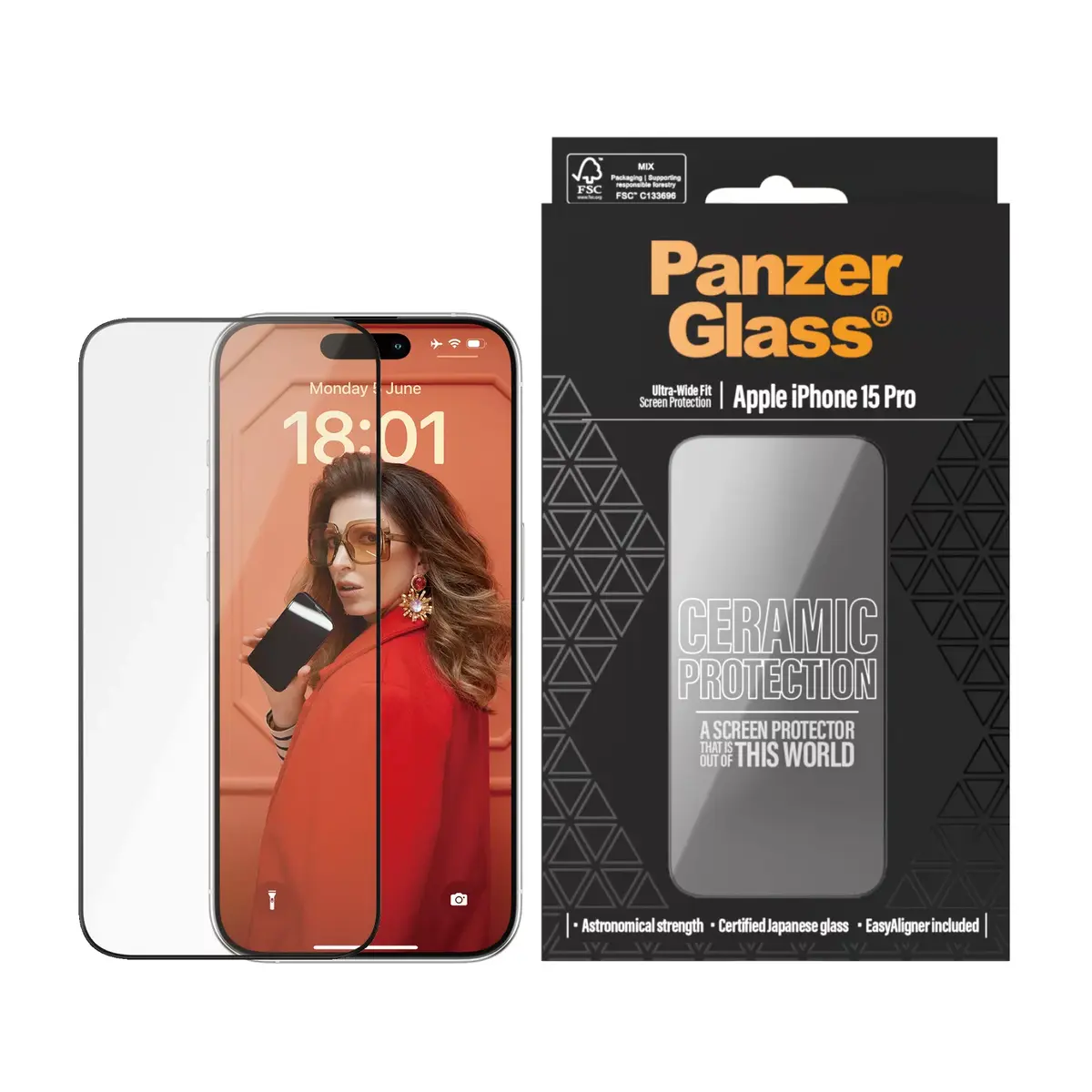 Керамическая защита PanzerGlass iPhone 15 Pro Photo 2