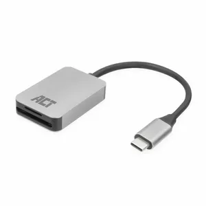 Card Reader ACT AC7056 USB 3.2 Gen 1 Type-C Grey MicroSD SD