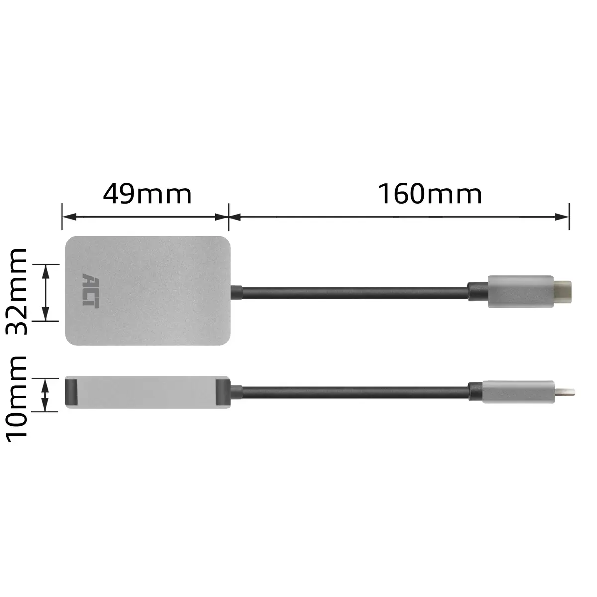 ACT AC7056 USB-C Karšu Lasītājs SD un MicroSD Photo 10