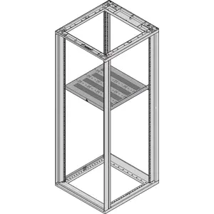 19" shelf SCHROFF 27230165 Static 600W 740D RAL7021 — ventilation-compatible rack shelf 19 inch