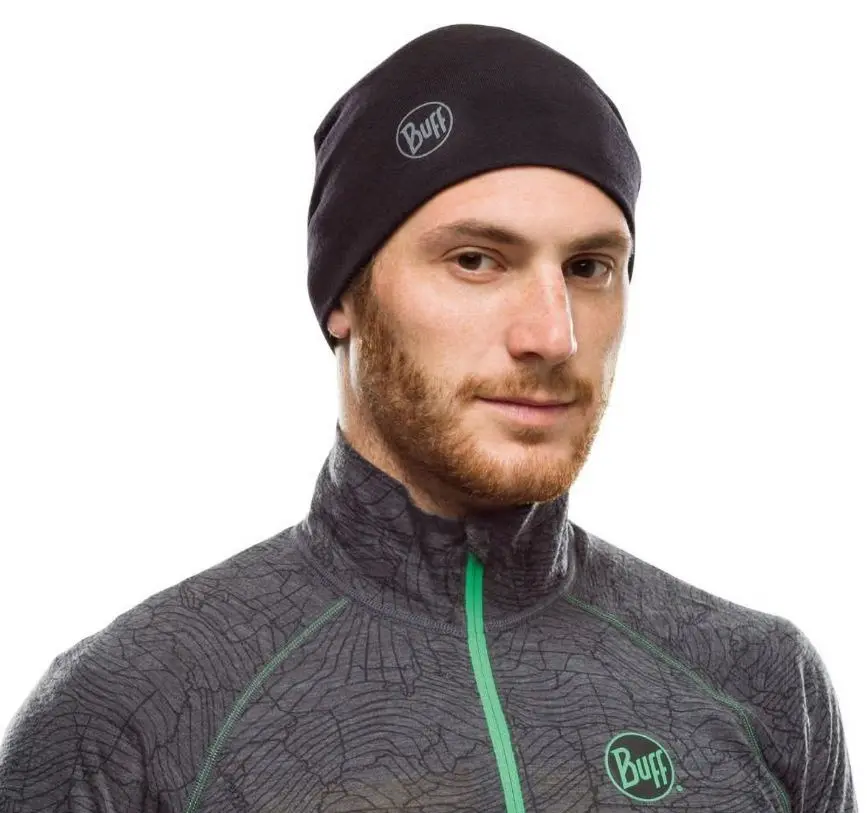 Шапка Buff Merino Midweight — Solid Black Photo 5