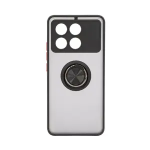 Гибридный чехол iLike для Xiaomi Poco X6 Pro — Ring чёрный