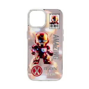 Silikona aizsargvāks iLike priekš iPhone 14 — modelis Iron Boy, soft-touch