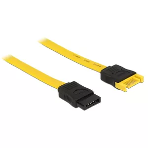 SATA Cable DeLOCK 0.7m 2xSATAIII SATA 7-pin Black Yellow