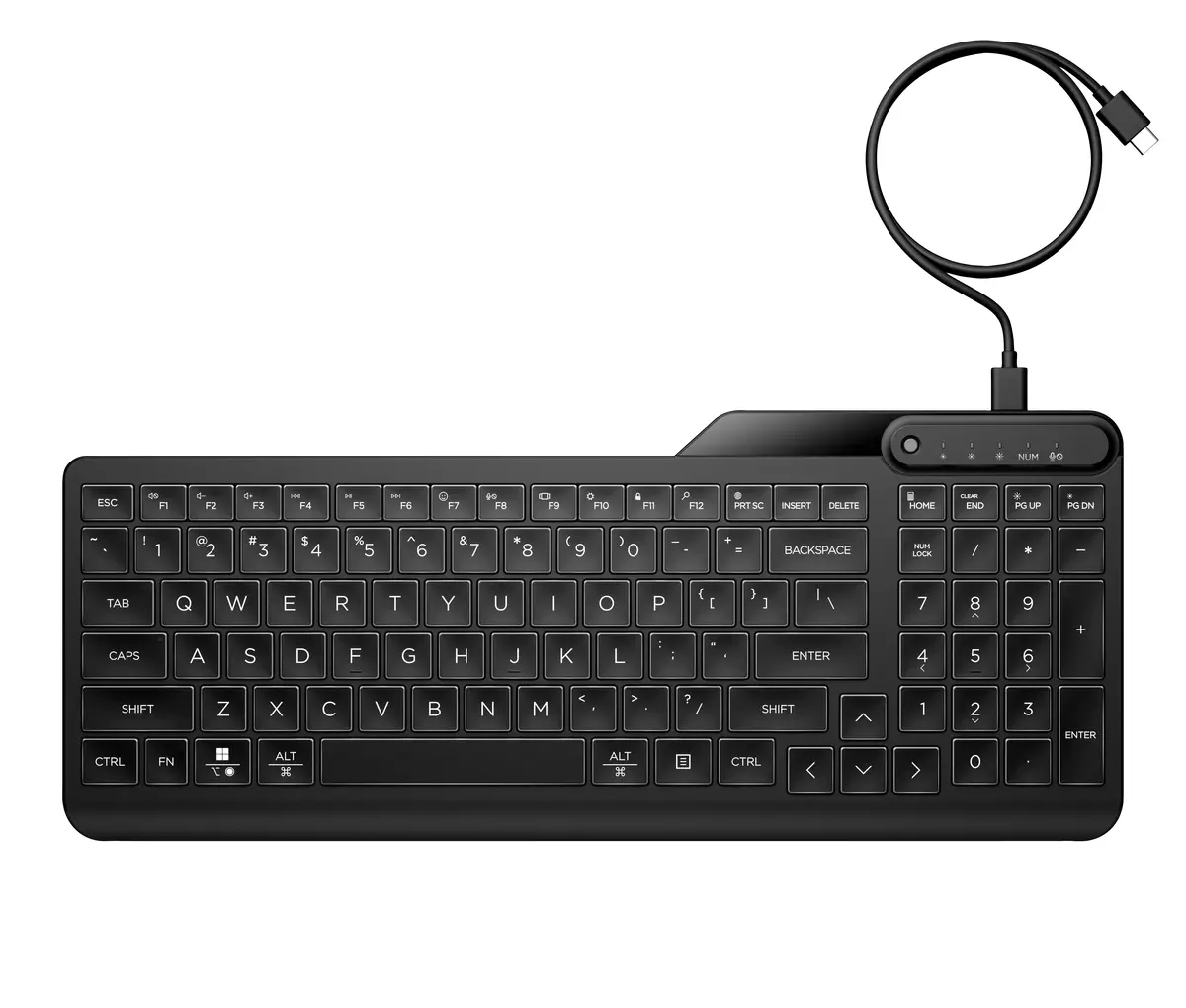HP 405 Multi-Device Backlit vadu tastatūra