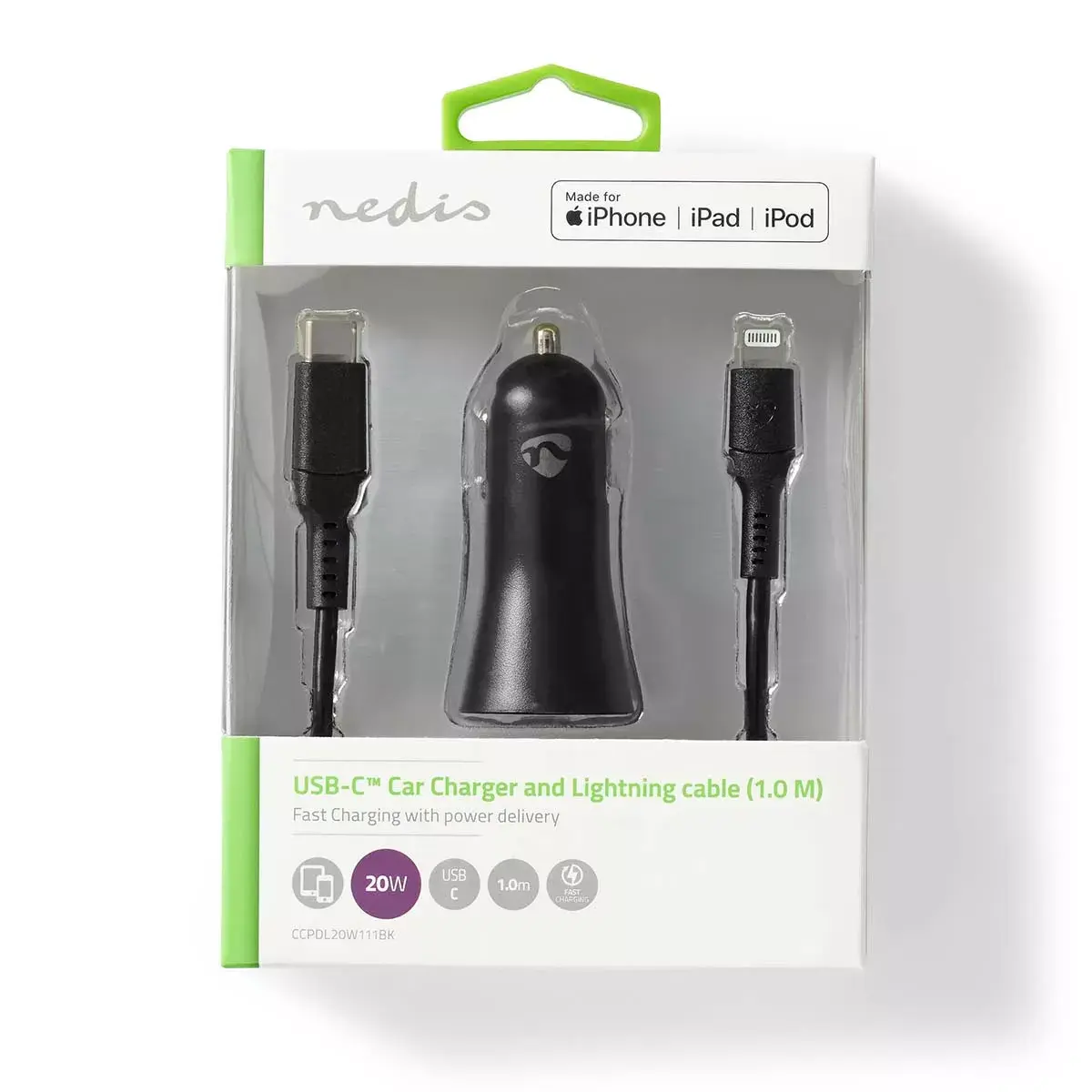 Зарядное устройство для мобильных устройств Nedis CCPDL20W111BK Photo 8