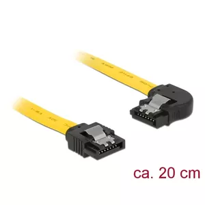 SATA kabelis DeLOCK 83958 0.2m SATA 7-pin melns dzeltena