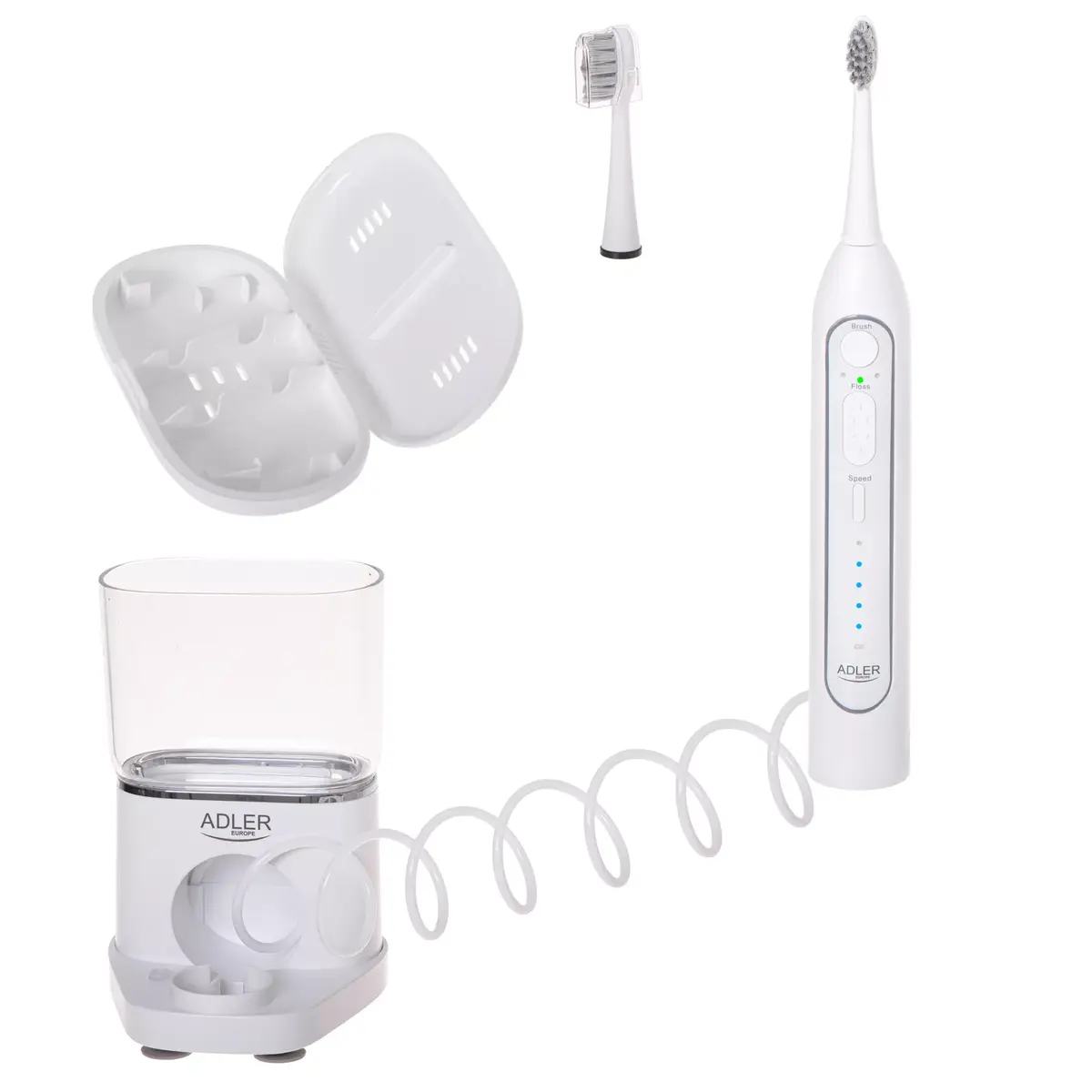 Toothbrush Adler 2-in-1 Water Flossing Sonic Brush AD 2180w Photo 8