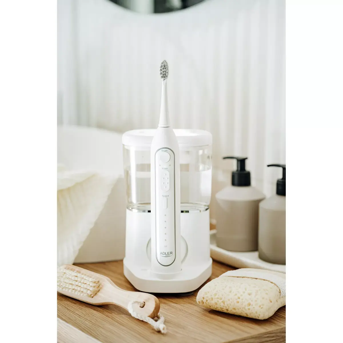 Toothbrush Adler 2-in-1 Water Flossing Sonic Brush AD 2180w Photo 16