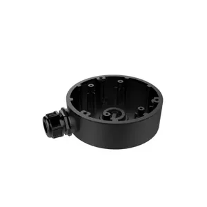 Junction box Hikvision DS-1280ZJ-DM46 Black weatherproof metal enclosure for outdoor camera mounting