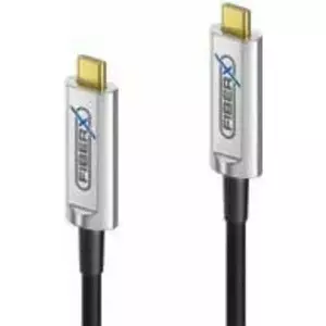 Network Cable FiberX FX-I600-005 USB C USB 3.2 Gen 1 5 m Black Silver