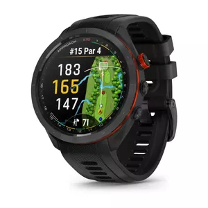 Умные часы GARMIN Approach S70 47 мм — 1,4" AMOLED 454×454, сенсорный экран, GPS, Wi‑Fi, силиконовый ремешок