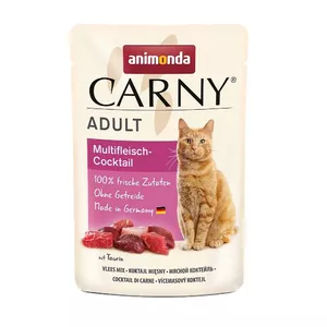 Влажный корм для кошек Animonda Carny Adult Meat Cocktail 85 г — говядина, без зерна, для взрослых