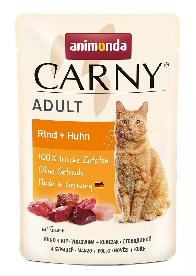 Mitrā kaķu barība Animonda Carny Beef