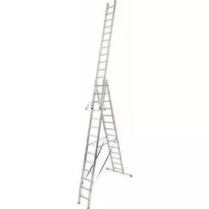 Krause Tribilo 3x14 Rung Aluminum Triple Extension Ladder with Trigon Stabilizer
