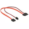 SATA kabelis DeLOCK 0.3m SATAIII 7p + 4p/Slim SATAIII 13p Photo 2