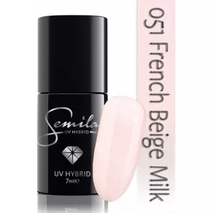 Nail polish SEMILAC 051 French Beige Milk 7 ml — gel-like color for professional manicure