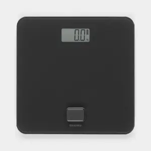 Brabantia 281341 Электронные персональные весы Квадратные Темно-серые ЖК-дисплей Максимальная нагрузка 150 кг Точность 100 г Автоотключение