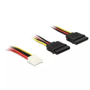 Cable DeLOCK 0.3m Floppy 4p/2x SATA 15p