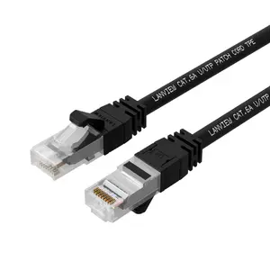 Lanview LV-UTP6A01B 1 m Cat6a U/UTP tīkla kabelis ar RJ-45 vīrišķajiem savienotājiem melnā krāsā
