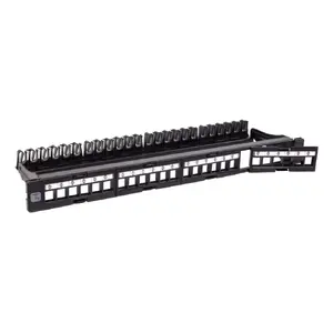Techly Modular Patch Panel 24 Places UTP Black 1U RJ-45