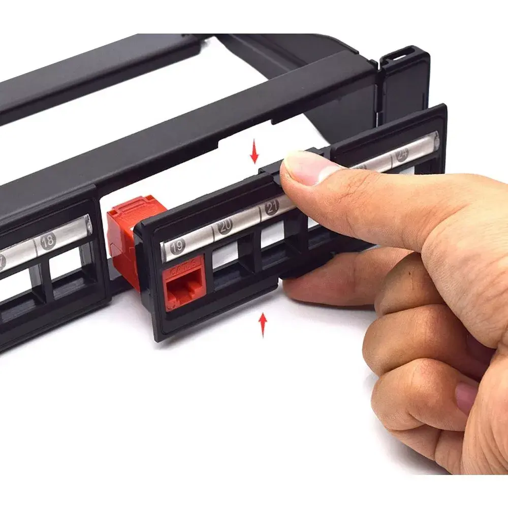 Techly Modular Patch Panel 24 Places UTP Black Photo 3