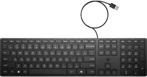 Wired Desktop Keyboard HP 320K — USB connection, full-size layout, numeric keypad