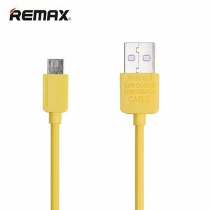 Remax Safe Speed Universāls Micro USB Datu un uzlādes Kabelis 1m Dzeltens
