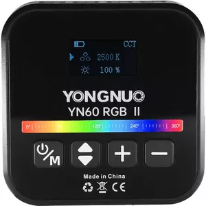 LED Video Light Yongnuo YN60 RGB II Black 60W, adjustable RGB colors, compact panel