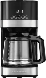 Gastroback Essential S Design Drip Coffee Machine 900W 1.25L Capacity 10 Cups LED Display Touch Control Black and Stainless Steel Ground Coffee Countertop