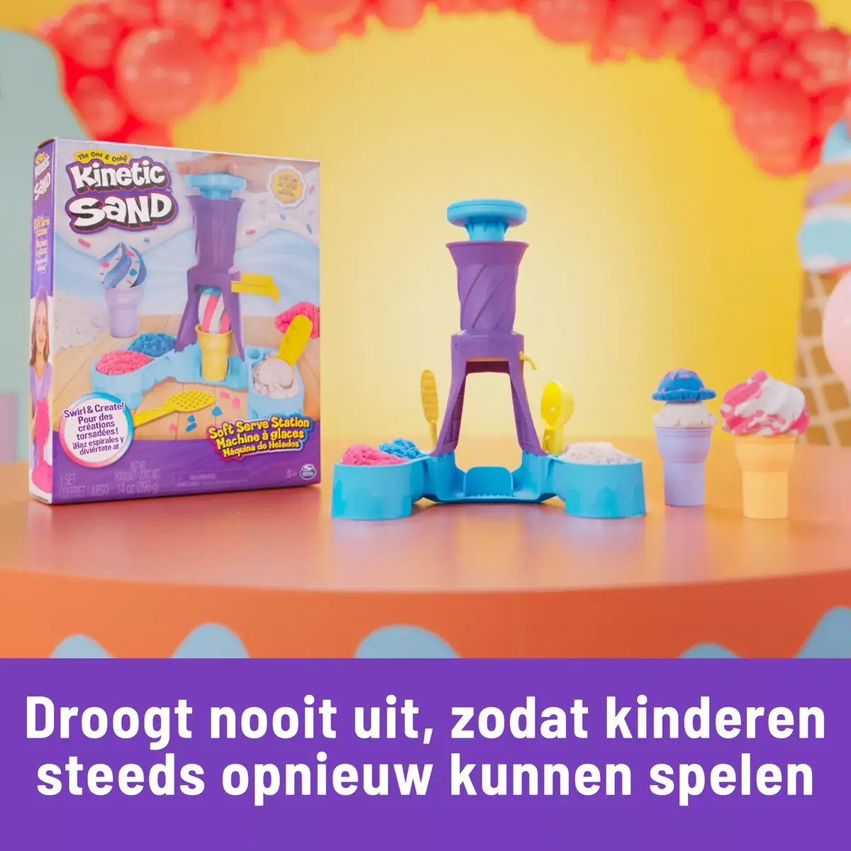 Детский кинетический песок Kinetic Sand Soft Serve Station Photo 8