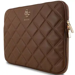 Sleeve GUESS GUCS14ZPSQSSGW 14" brown quilted 4G laptop sleeve