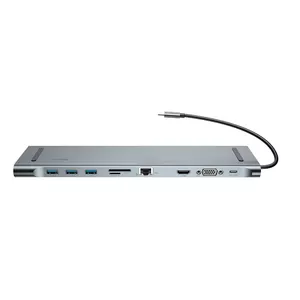 Baseus CATSX-F0G laptop dock/port replicator USB 3.2 Gen 1 (3.1 Gen 1) Type-C Grey