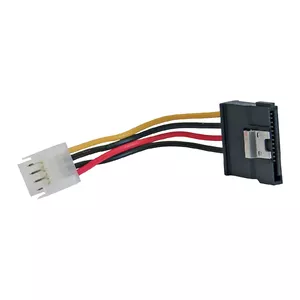 InLine SATA barošanas adaptera kabelis 3.5" 15 Pin SATA ar aizdari 0.15m