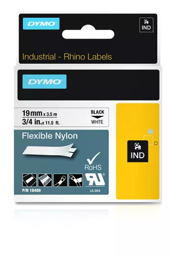 Etiķešu lente Dymo IND Flexible Nylon