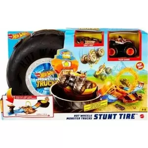 Vehicle & track set Hot Wheels Monster Trucks Stunt Tire Play Set — for ages 4+, plastic and metal construction, multicolour